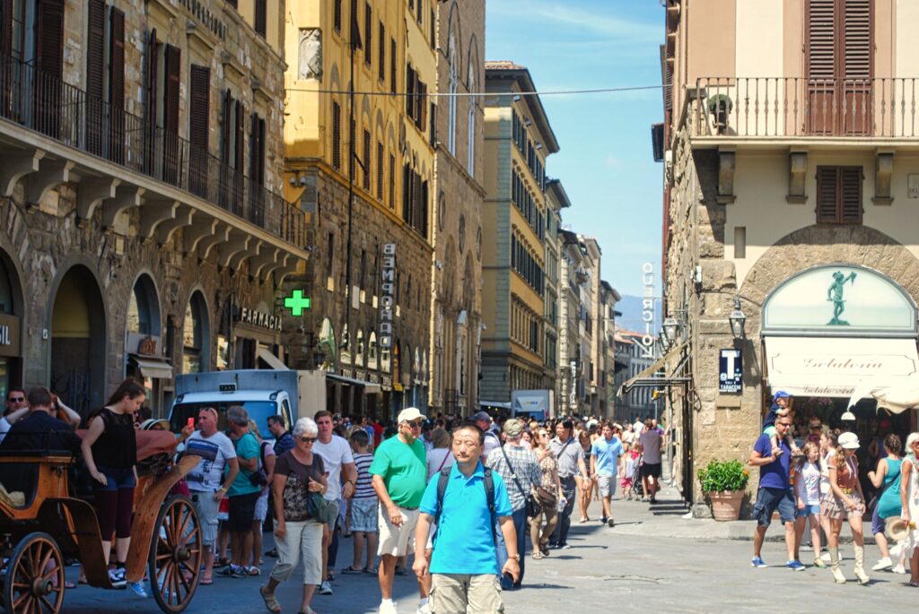 Caffe Fiorenza niedaleko Piazza della Signoria w centrum Florencji