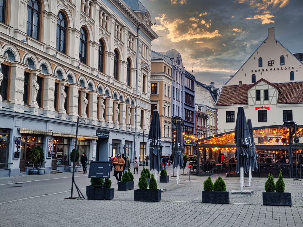 centrum stolicy Łotwy - Rygi podczas wyjazdu na konferencję