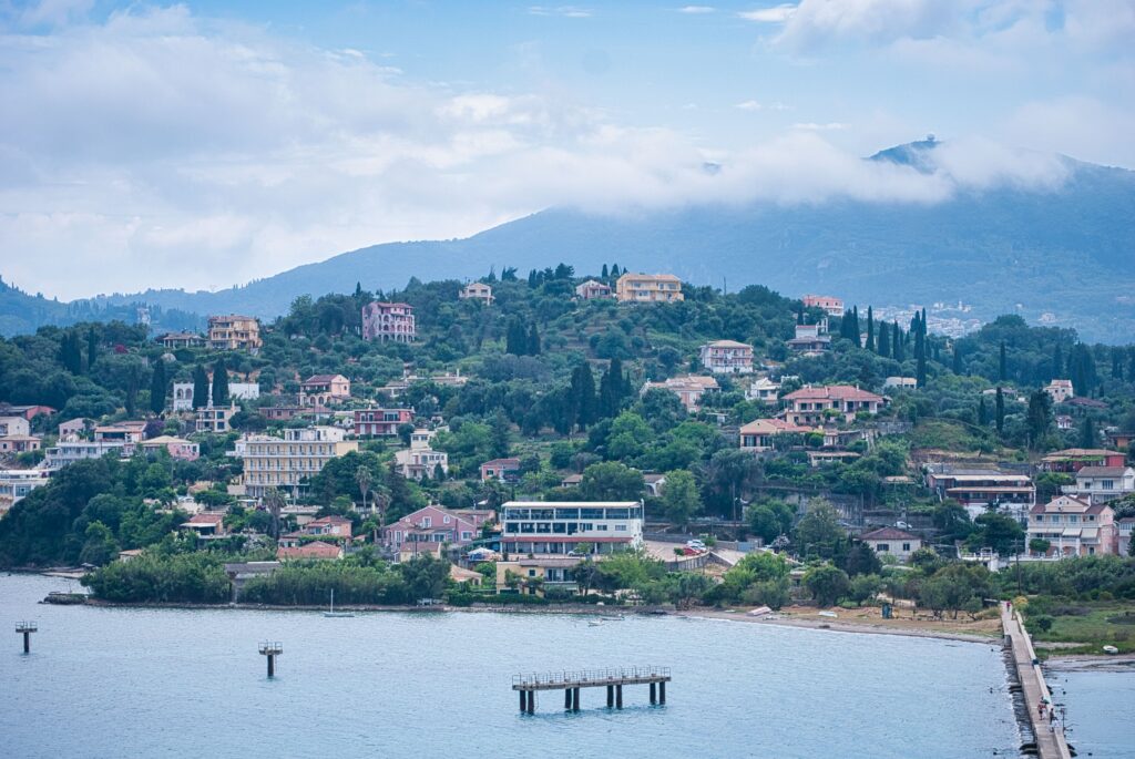 area of the airport in the main city of the Corfu