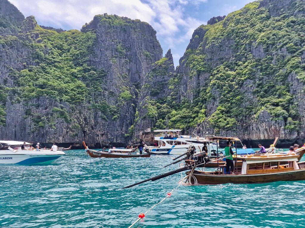 Pi Leh bay at the entrance to the Pi Leh lagoon during the excursion from Phuket