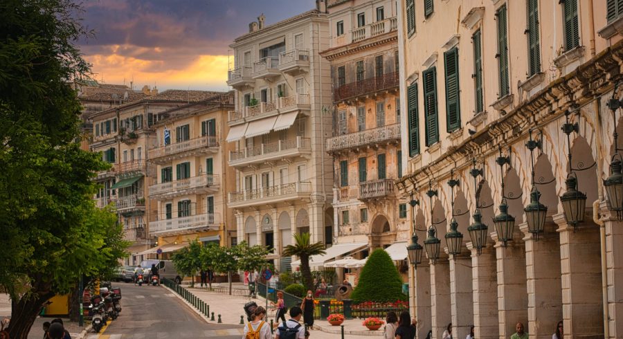 unikatowa architektura stolicy Korfu, wpisana na listę światowego dziedzictwa UNESCO